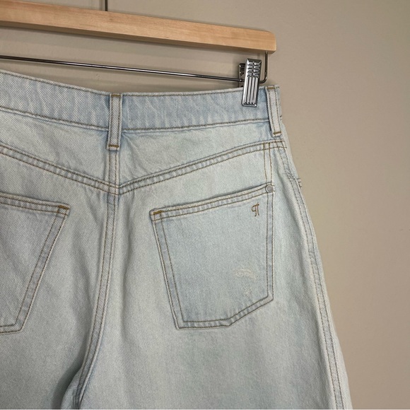 Pilcro Anthropologie Classic Bermuda Denim Shorts in Medium Blue 26 - Picture 5 of 10